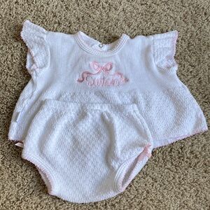 “Sutton” embroidered with bow paty summer set